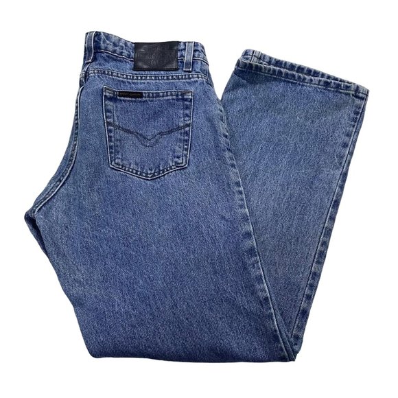 Harley-Davidson Vintage Old School Biker Blue Fade Bootcut Jeans, Size 3… - Picture 1 of 8